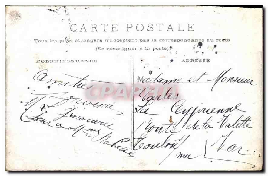 CPA Paris L'Hippodrome — Rückseite