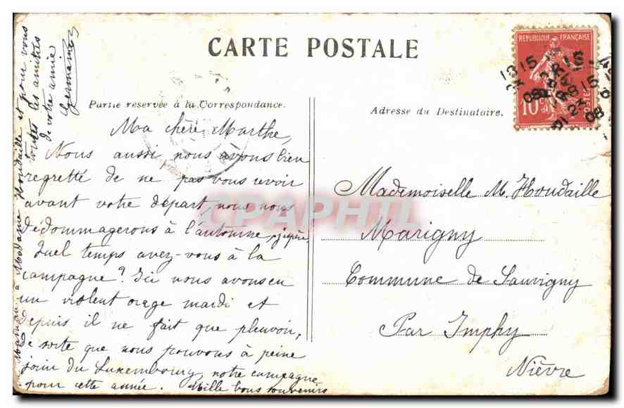 CPA Paris Le Temple Buttes Chaumont — Verso