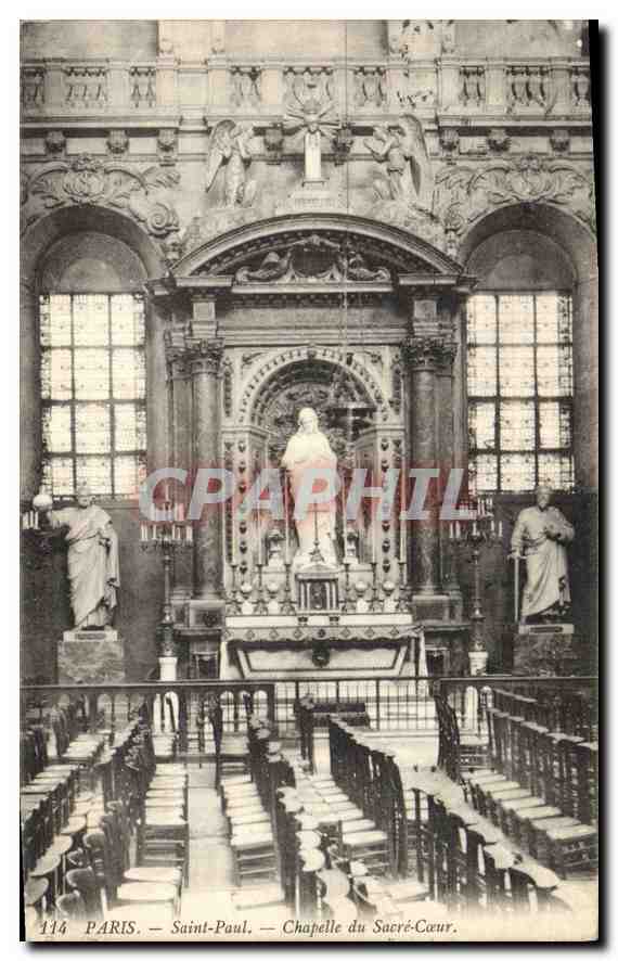CPA Paris Saint Paul Chapelle du Sacre Coeur