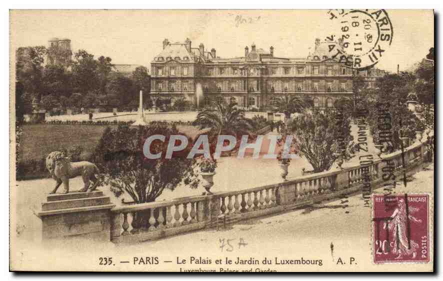 CPA Paris Le Palais et le Jardin du Luxembourg