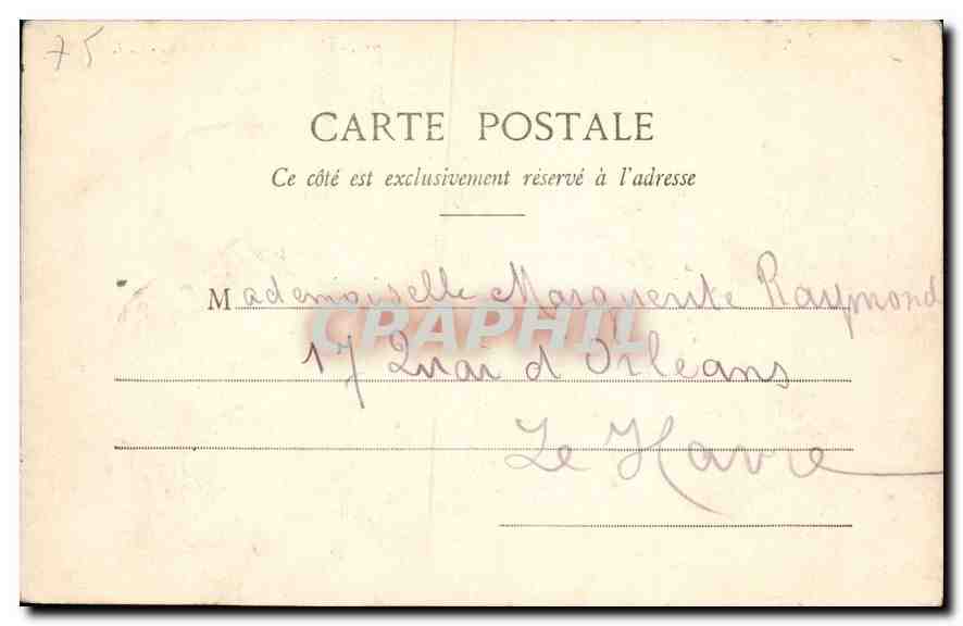 CPA Paris Le Grand Palais — Verso