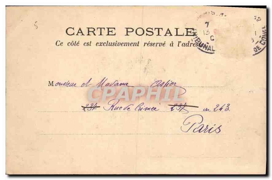 CPA Paris Avenue de l'Observatoire (Fontaine de Carpeaux) — Rückseite