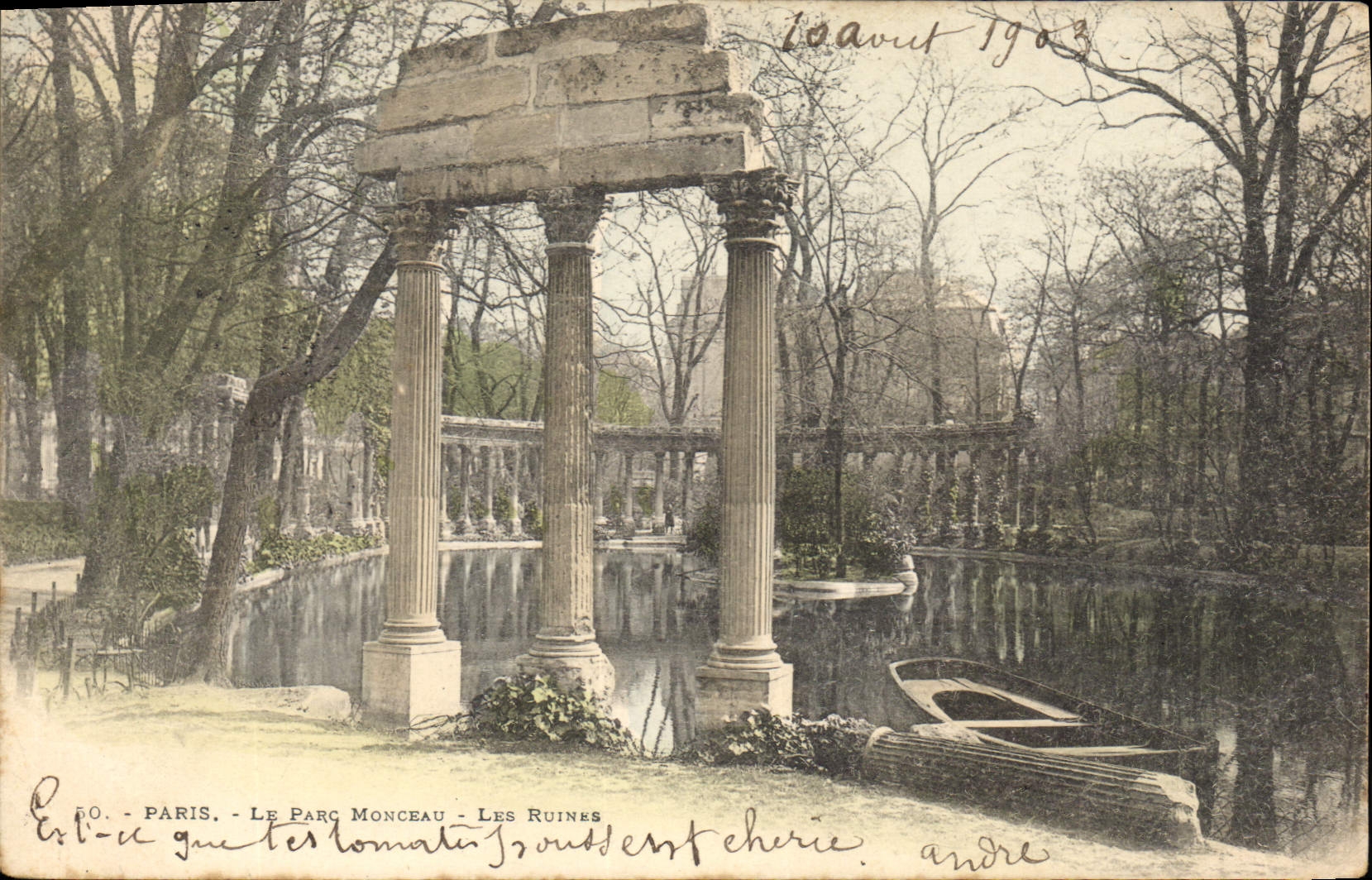 CPA Paris Le Parc Monceau Les Ruines