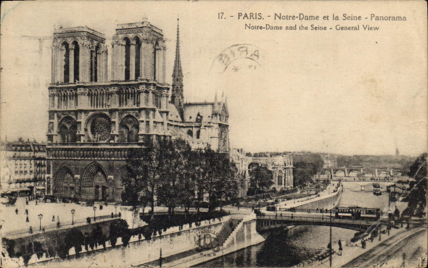 CPA Paris Notre Dame et la Seine Panorama