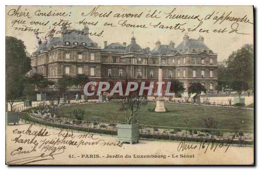 CPA Paris Jardin du Luxembourg Le Senat