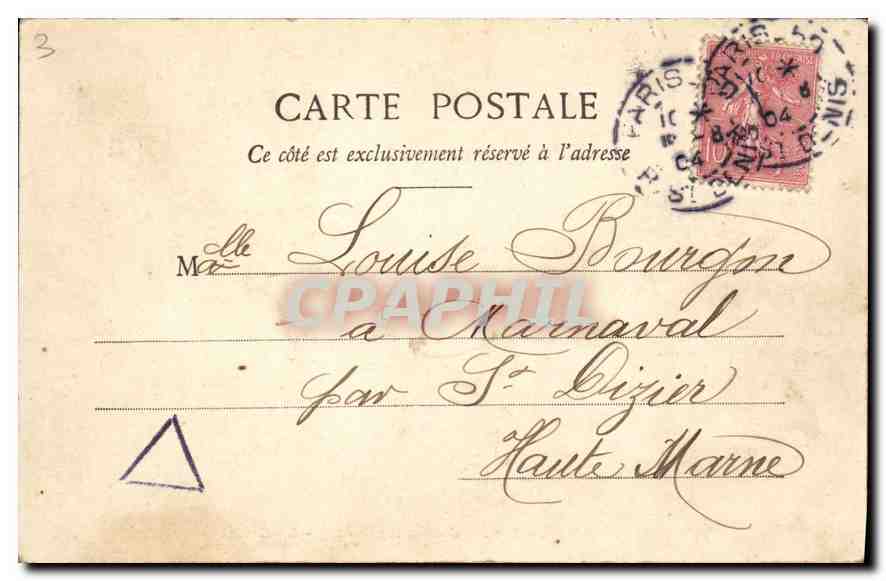 CPA Paris Jardin du Luxembourg Le Senat — Rückseite