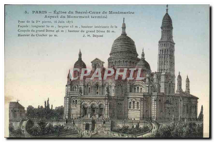 CPA Paris Eglise du Sacre Coeur de Montmartre