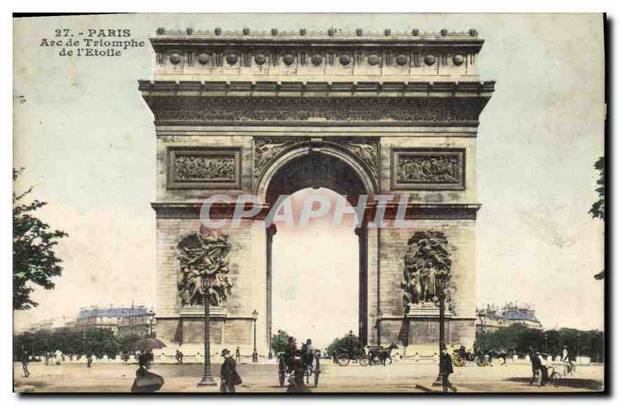 CPA Paris Arc de Triomphe de l'Etoile