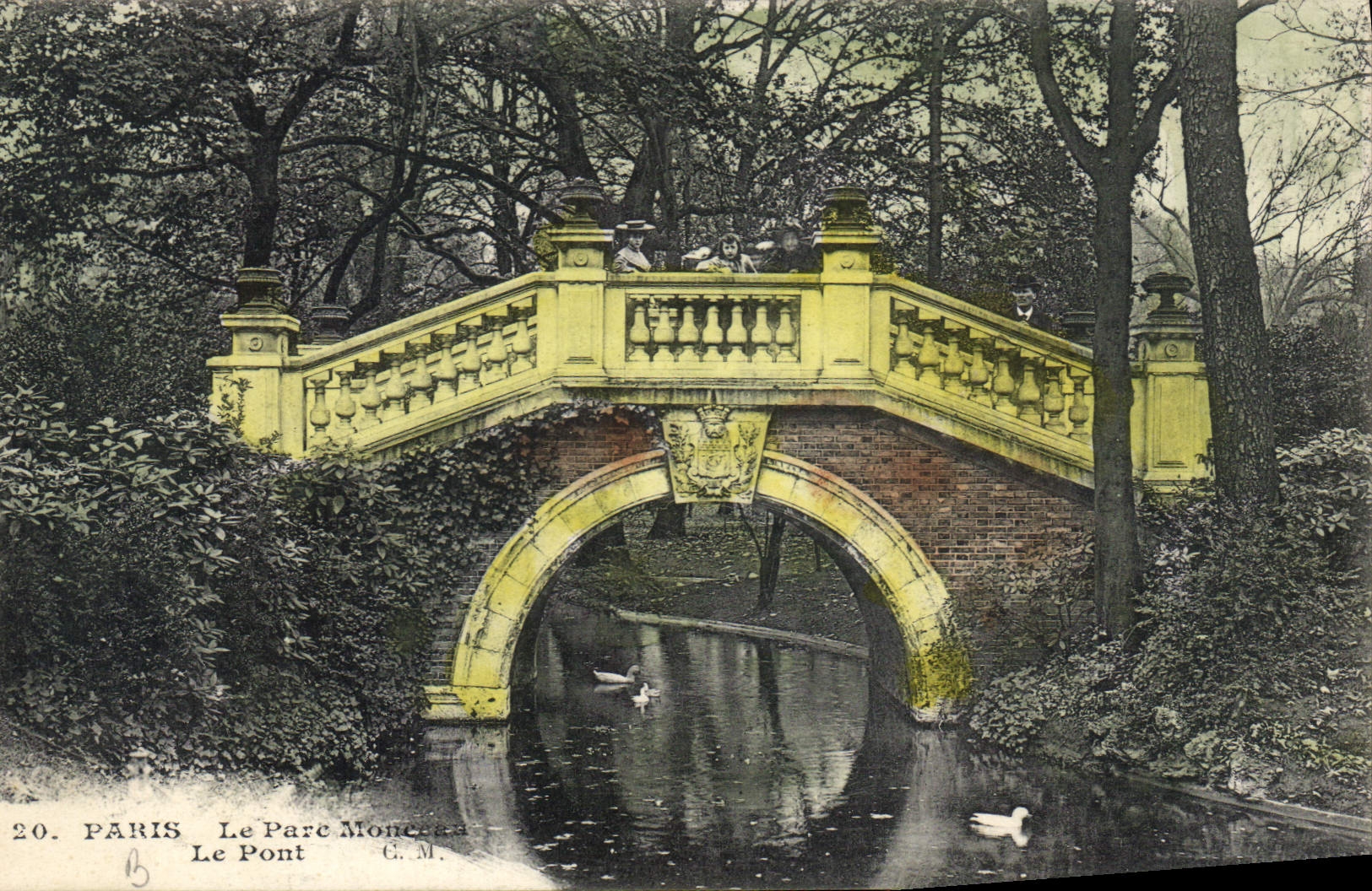 CPA Paris Le Parc Monceau Le pont