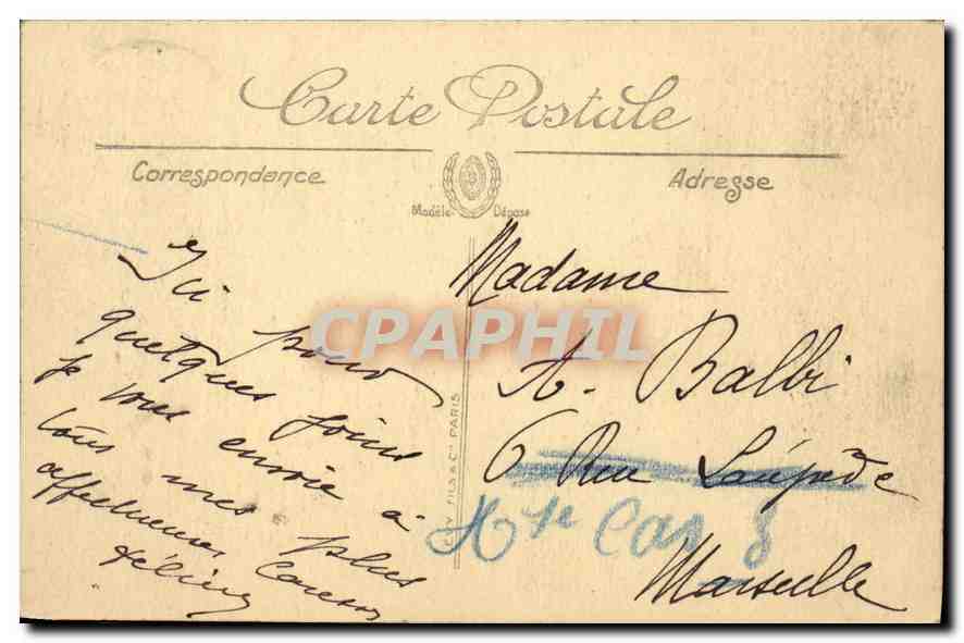 CPA Paris La Rue Royale et la Madeleine — Verso