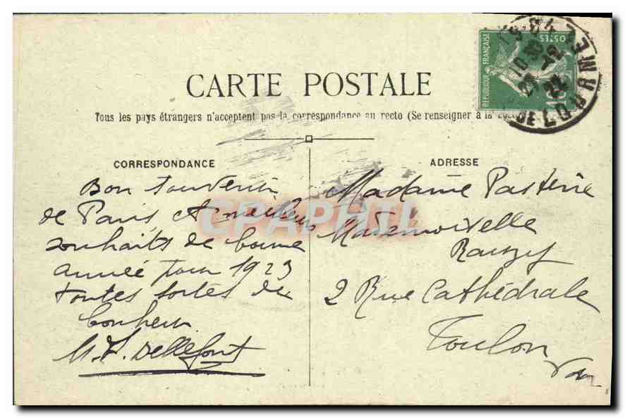 CPA Paris Musee du Louvre La galerie d'Apollon — Rückseite