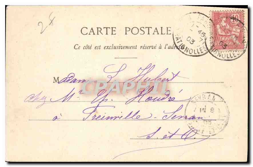 CPA Paris La Chambre des Deputes — Verso