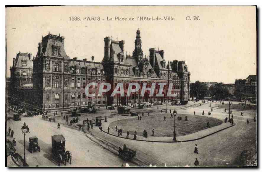 CPA Paris La Place de l'Hotel de Ville