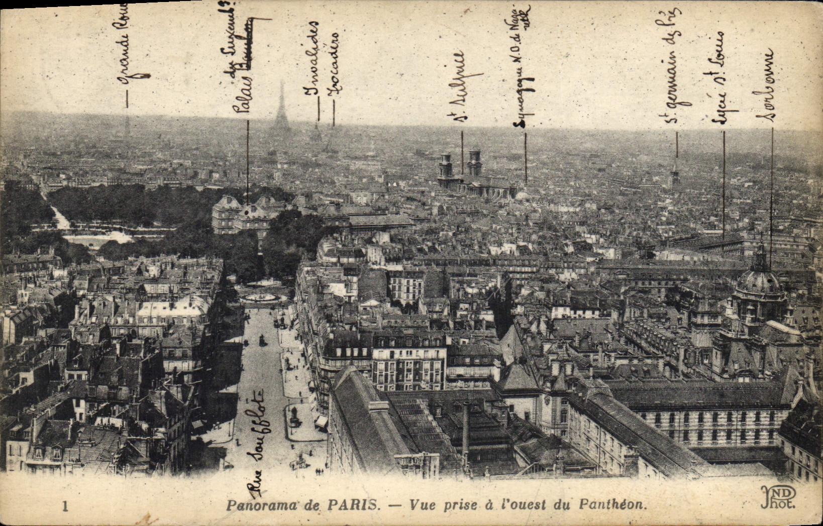CPA Panorama de Paris Vue prise a l'ouest du Pantheon