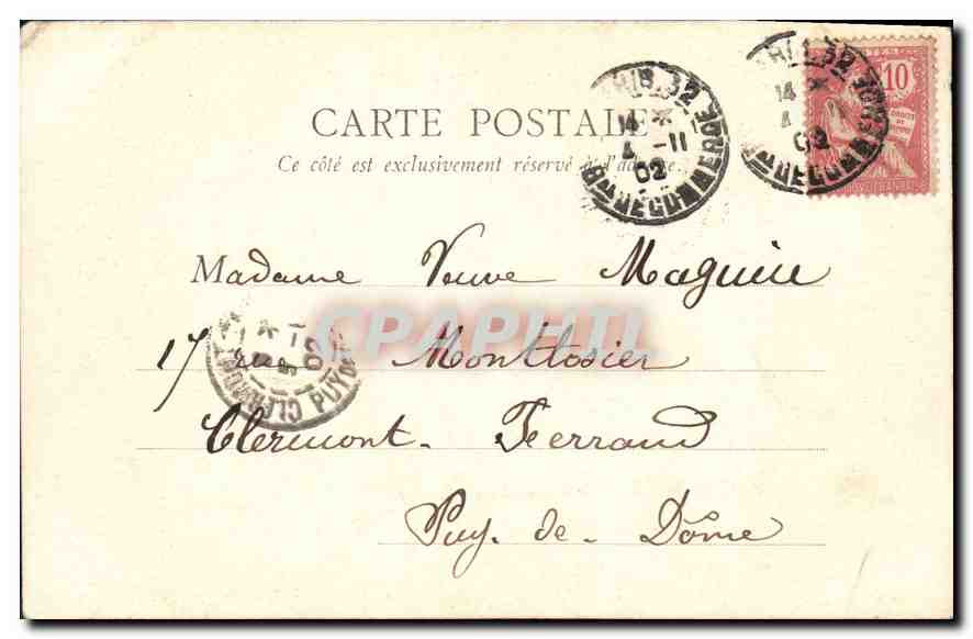 CPA Paris Bois de Boulogne Cascade et Grotte — Verso