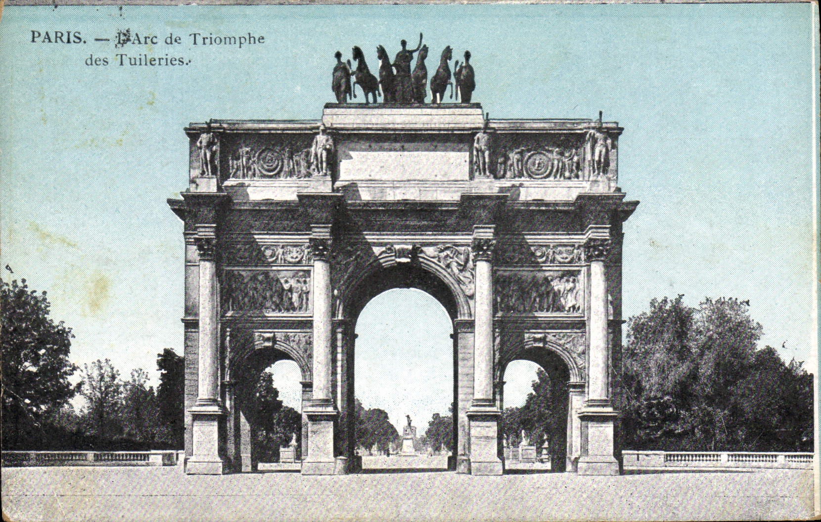 CPA Paris arc de Triomphe des Tuileries