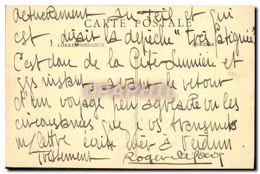 CPA Paris Le Grand Palais — Rückseite