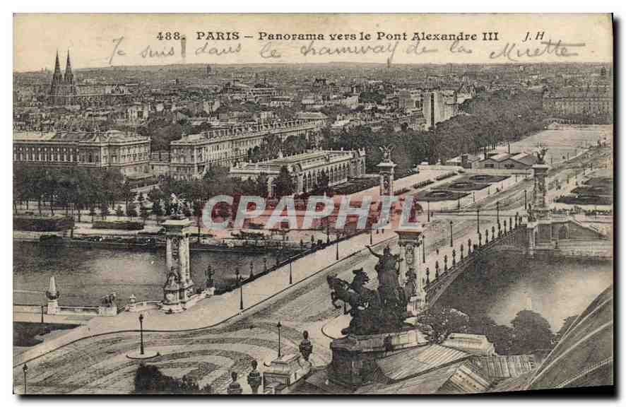 CPA Paris Panorama vers le Pont Alexandre III