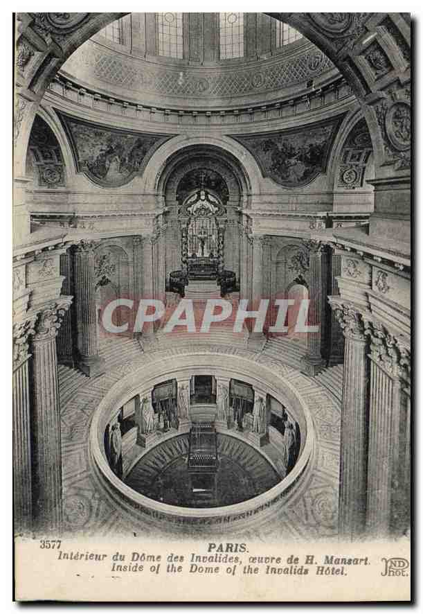 CPA Paris Interieur du Dome des Invalides oeuvre de H Mansart