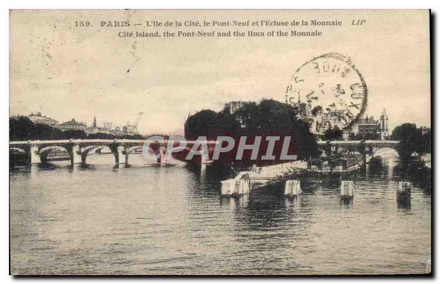 CPA Paris L'Ile de la Cite le Pont Neuf et l'Ecluse de la Monnaie