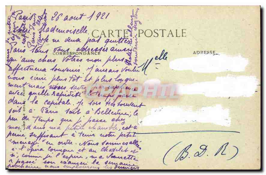 CPA Paris Le Parc Monceau La Rotonde — Rückseite