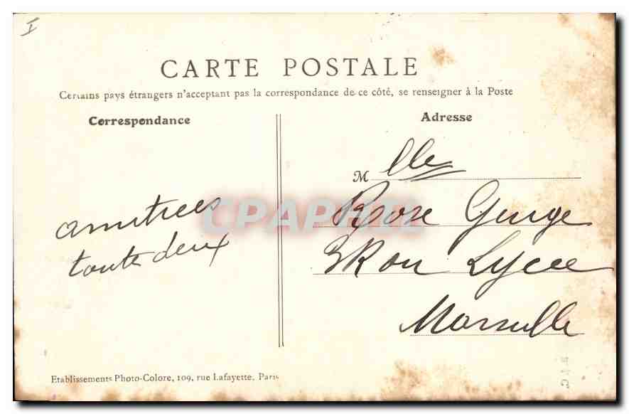 CPA Paris Tour Saint Jacques — Verso