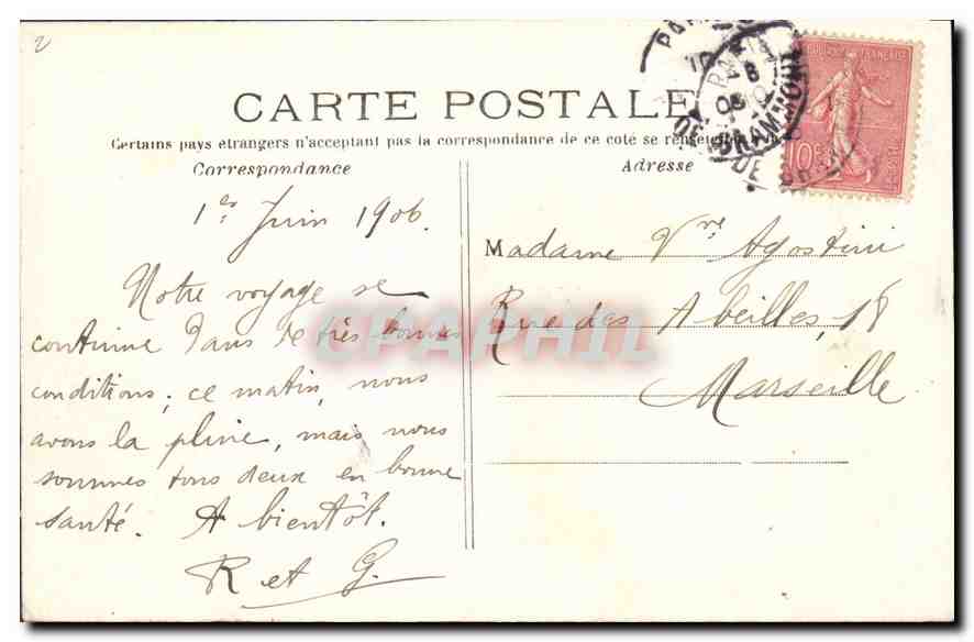 CPA Paris L'Arc de Triomphe du Carrousel — Rückseite
