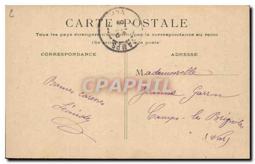 CPA Paris Colonne Vendome — Rückseite