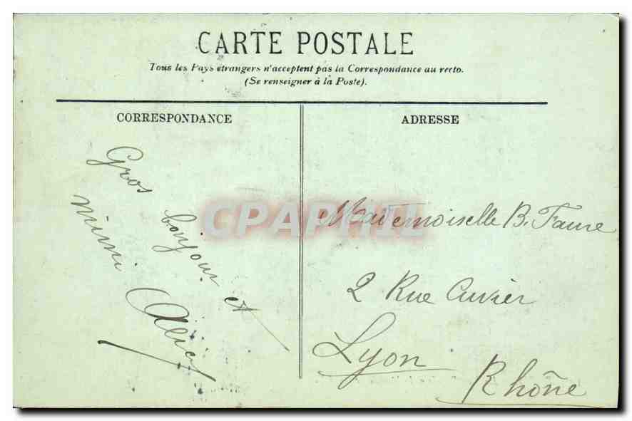 CPA Paris La Rue Royale et la Madeleine — Rückseite