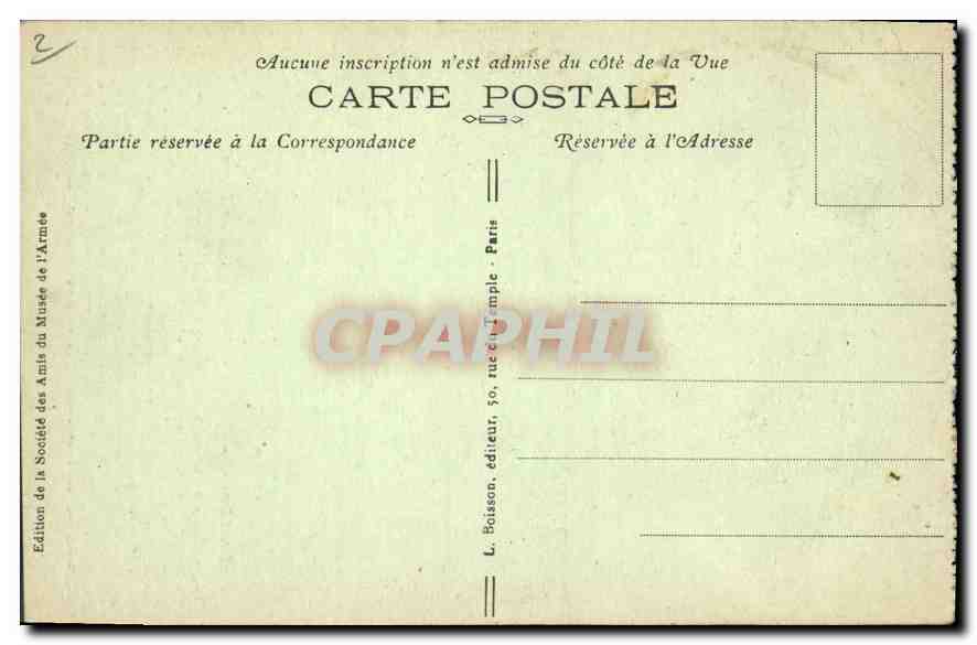 CPA Paris La Chapelle Napoleon a L'Hotel des Invalides — Rückseite