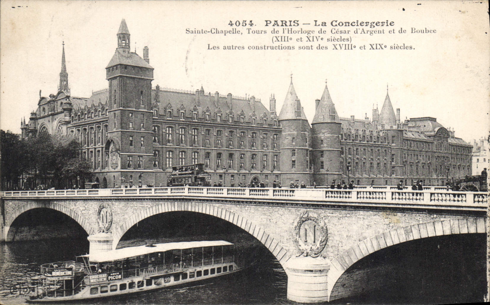 CPA Paris La Conciergerie Bateau Conciergerie