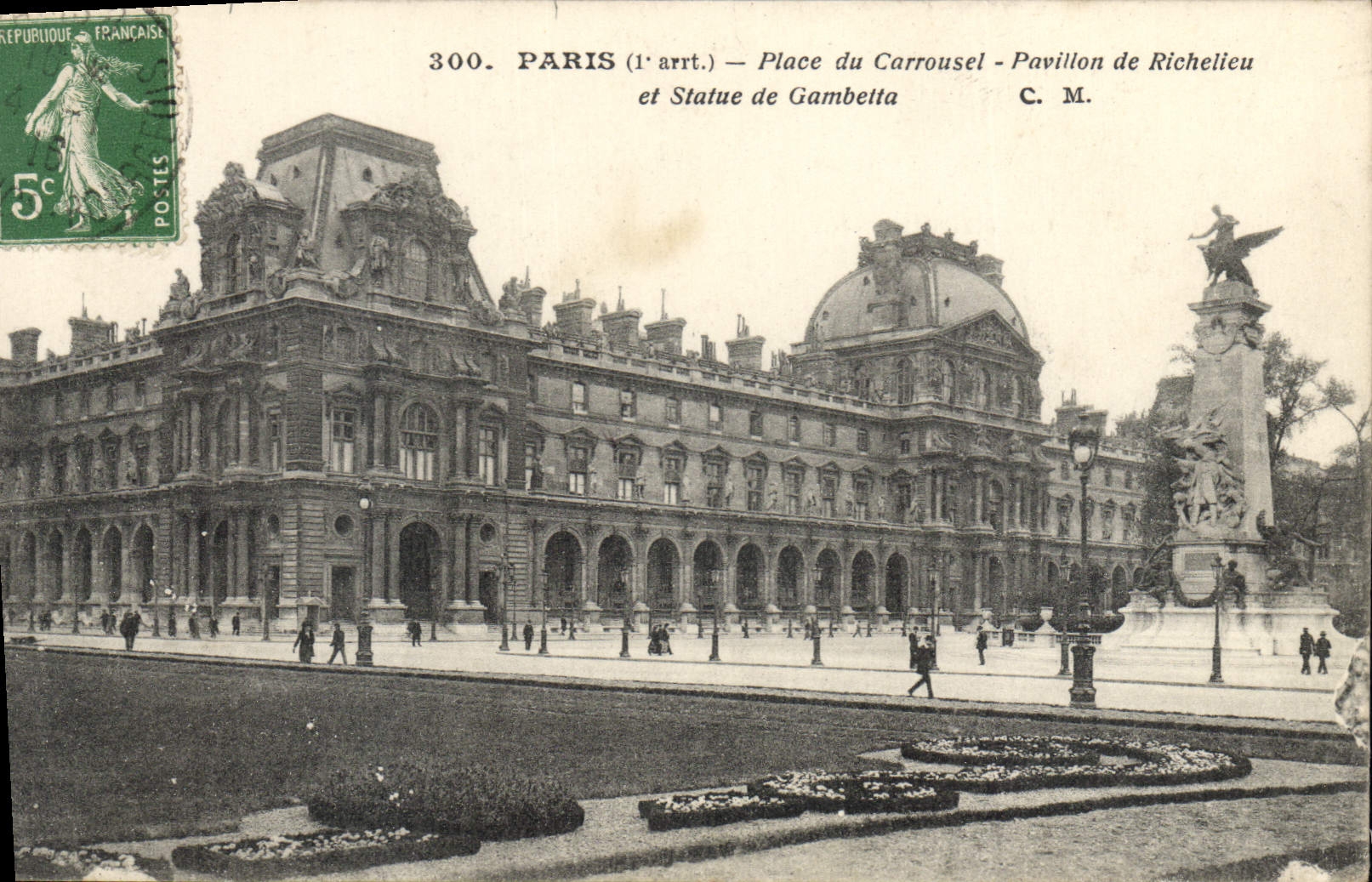 CPA Paris Place du Carrousel Pavillon de Richelieu
