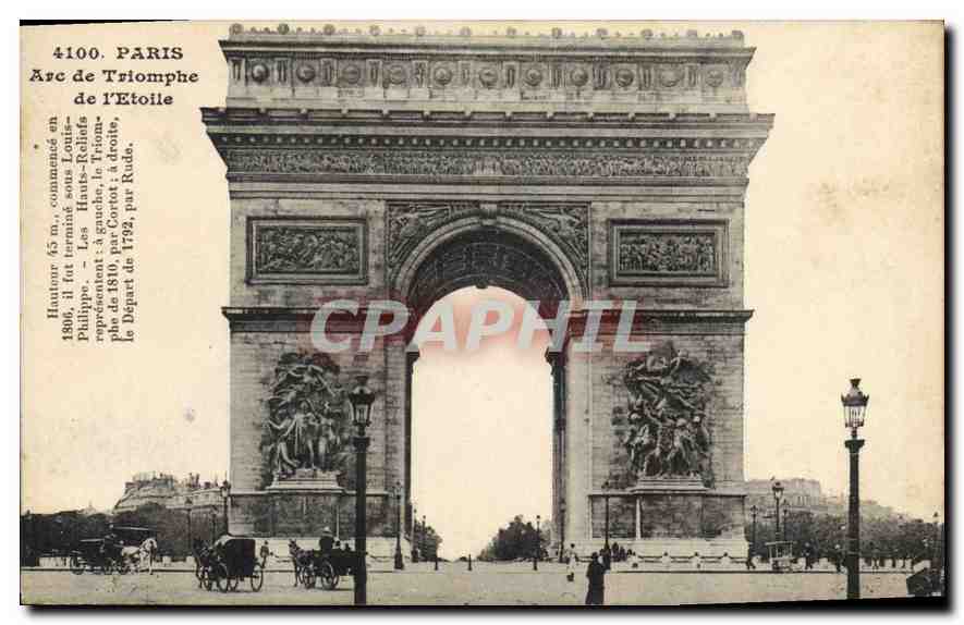 CPA Paris Arc de Triomphe de l'Etoile