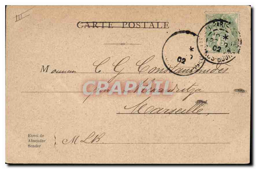 CPA Paris Gare Saint Lazare — Rückseite