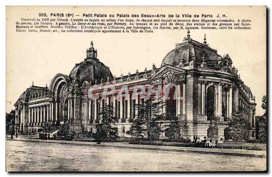 CPA Paris Petit Palais ou Palais des Beaux Arts de la Ville de Paris