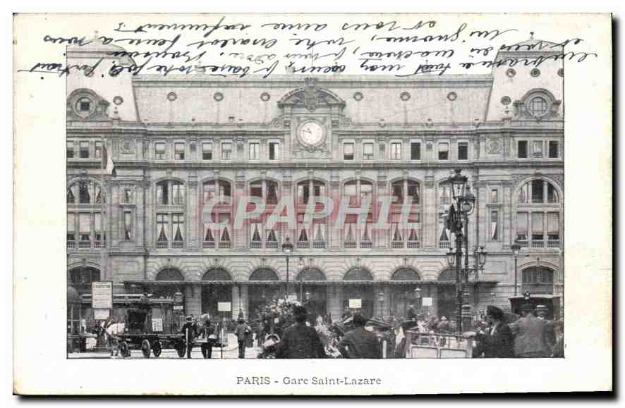 CPA Paris Petit Gare Saint Lazare