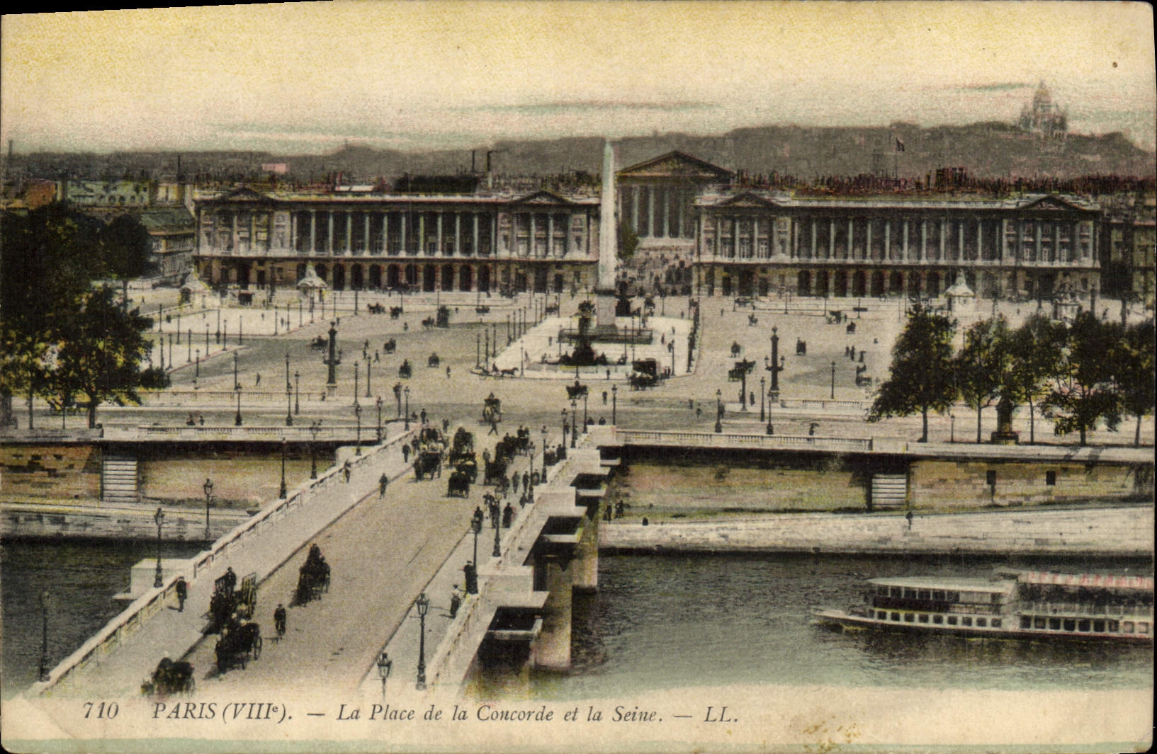 CPA Paris (VIIIe) La Place de la Concorde et la Seine