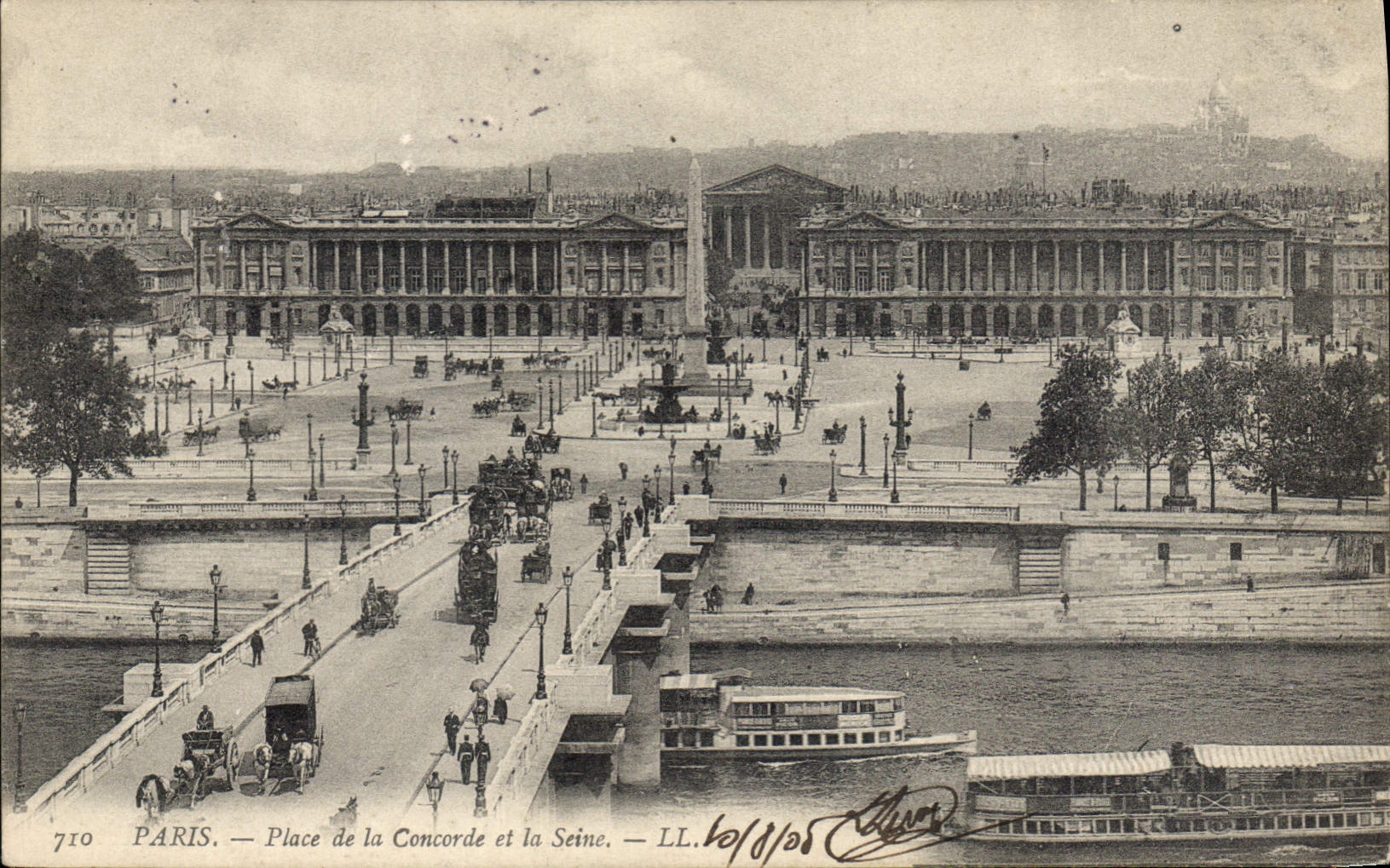 CPA Paris La Place de la Concorde et la Seine