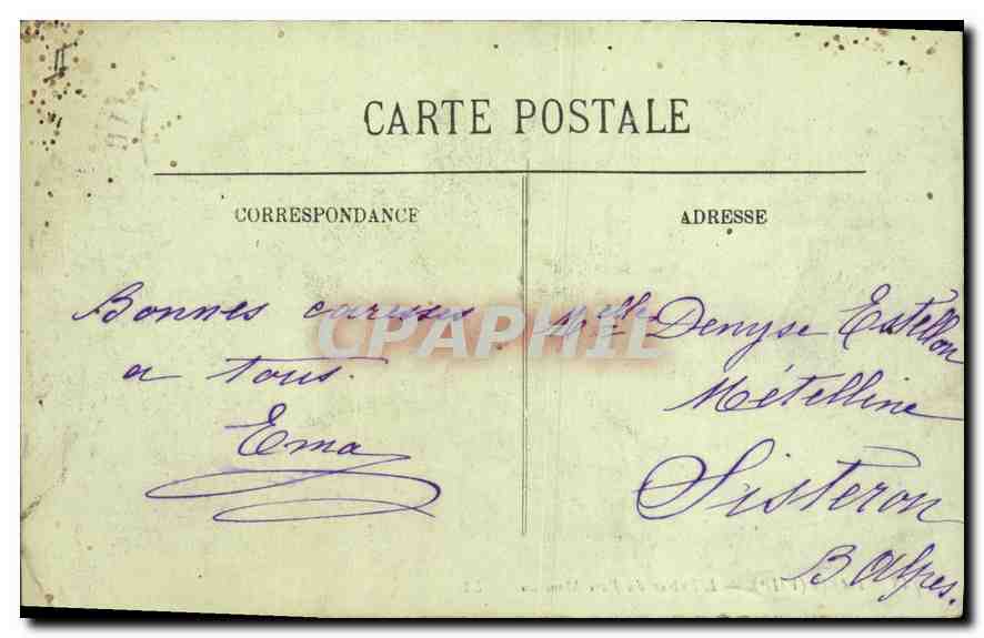 CPA Paris (VIIIe) L'Entree du Parc Monceau — Rückseite