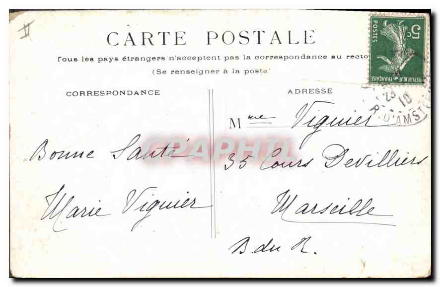 CPA Paris Gare du Quai d'Orsay — Rückseite
