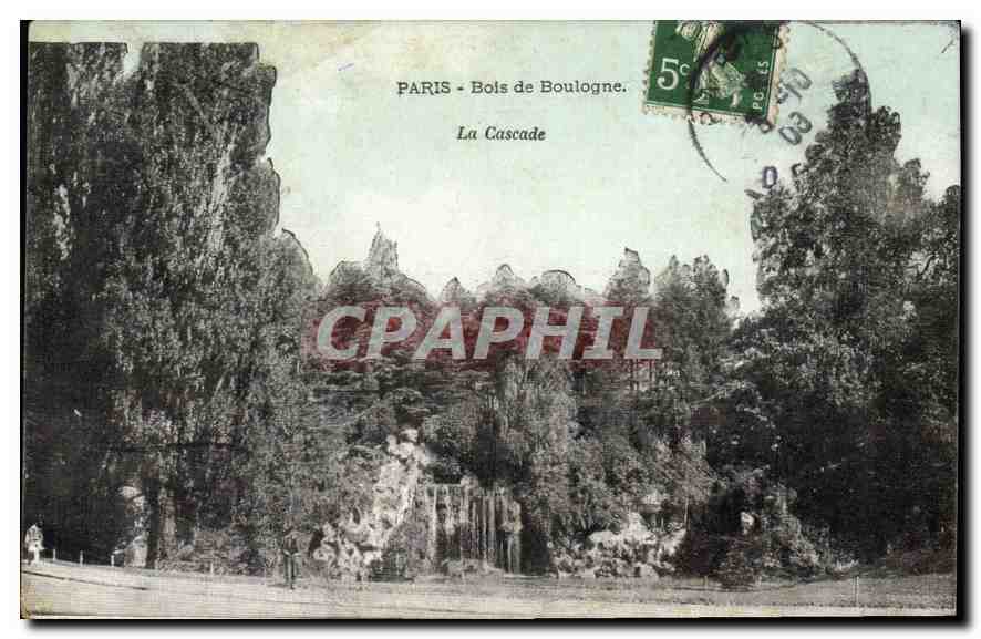 CPA Paris Bois de Boulogne La cascade