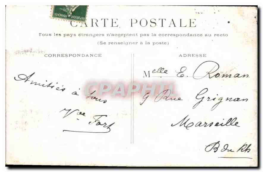 CPA Paris Bois de Boulogne La cascade — Rückseite