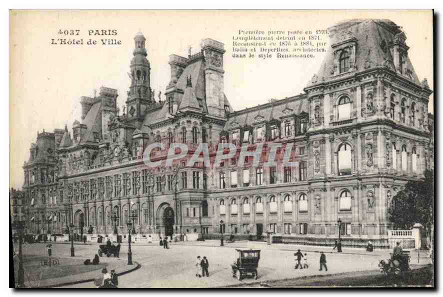 CPA Paris L'Hotel de Ville