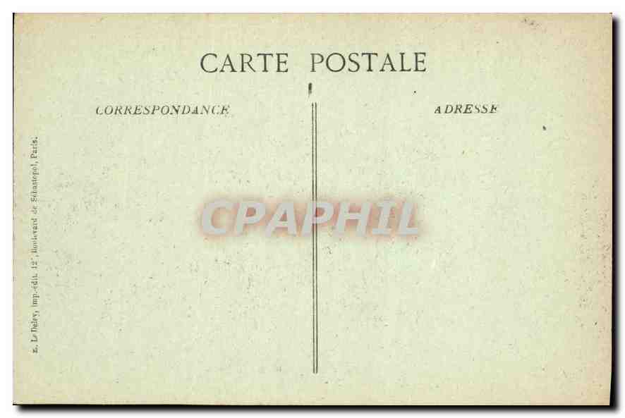 CPA Paris L'Hotel de Ville — Rückseite