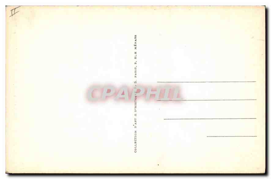 CPA Vieux Paris Hotel Chenizot rue Saint Louis en l'Ile — Rückseite