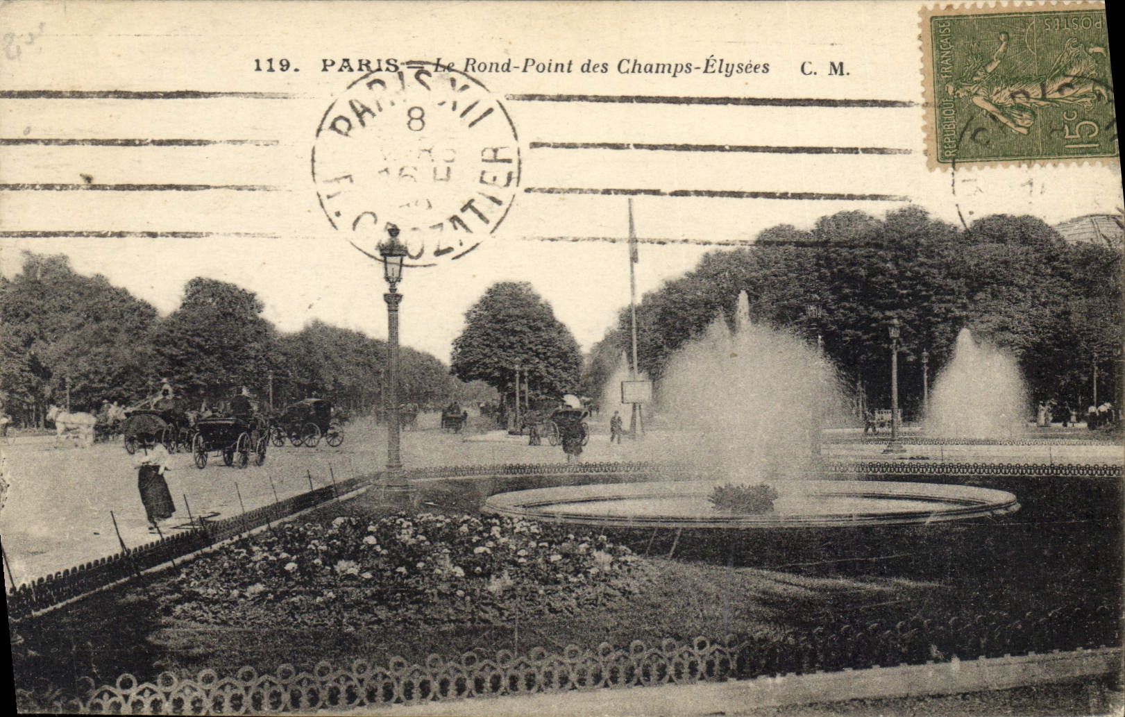 CPA Paris Le Rond Point des Champs Elysees