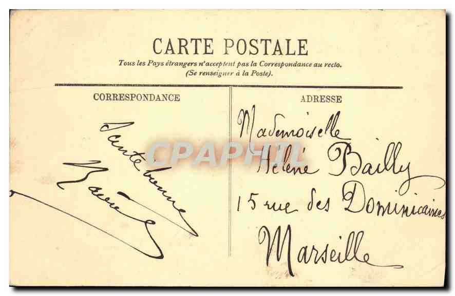 Vintage Postcard Paris Boulevard de la Madeleine — Back