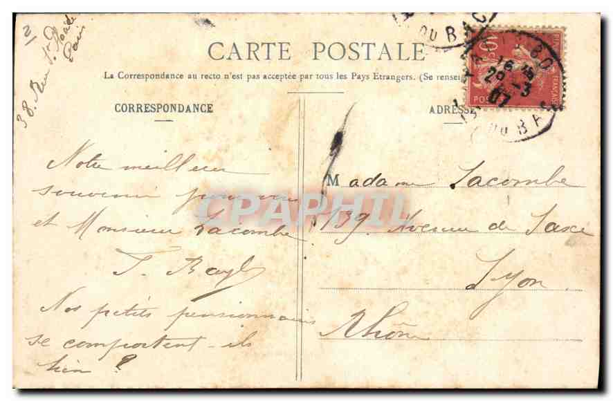 CPA Paris Le Petit Palais — Rückseite