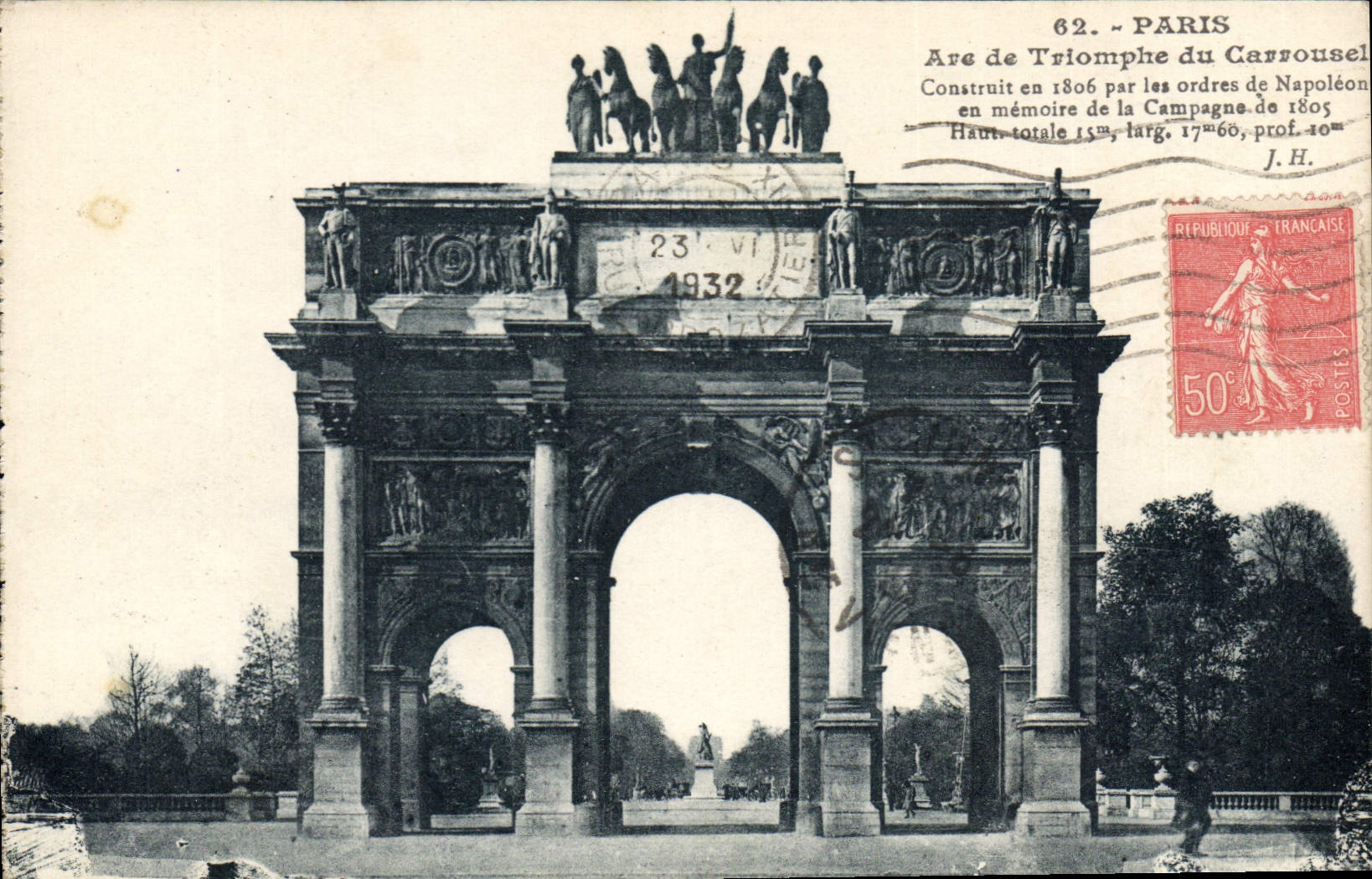 CPA Paris Arc de Triomphe du Carrousel