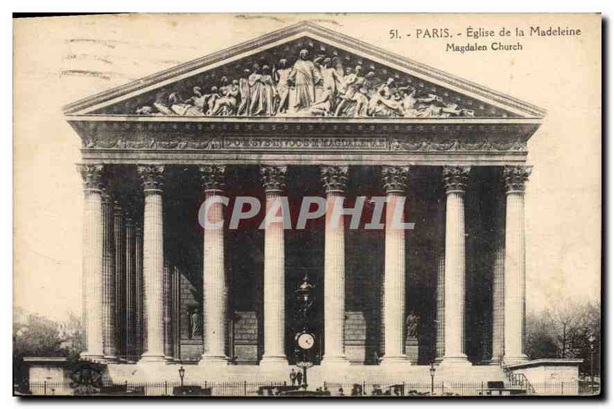 CPA Paris Eglise de la Madelaine